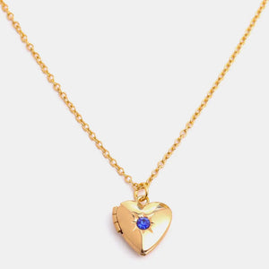 Zircon Heart Shape 14K Gold-Plated Pendant Necklace Trendsi