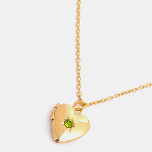 Zircon Heart Shape 14K Gold-Plated Pendant Necklace Trendsi